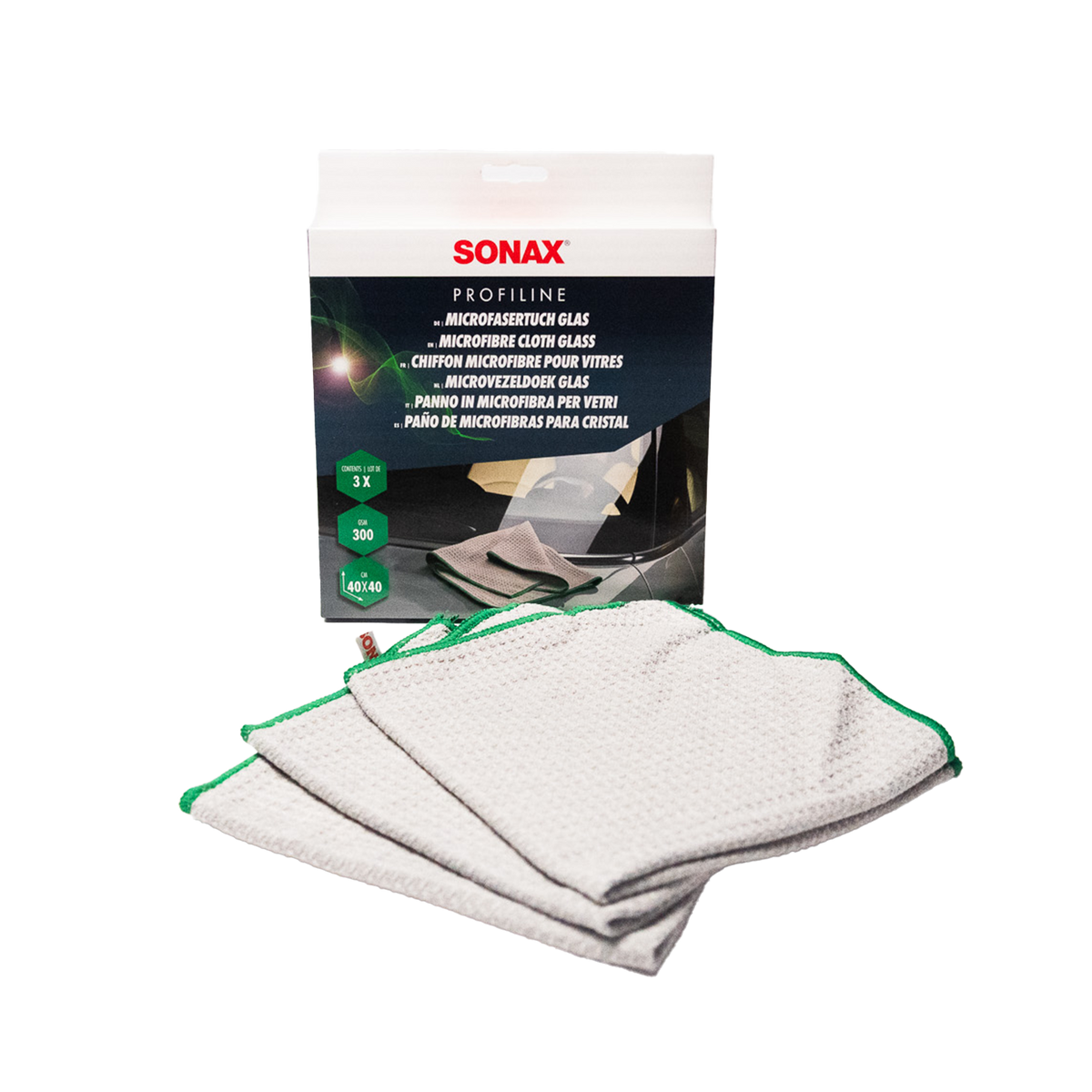 SONAX Microfibre Glass Cloth (3-Pack)