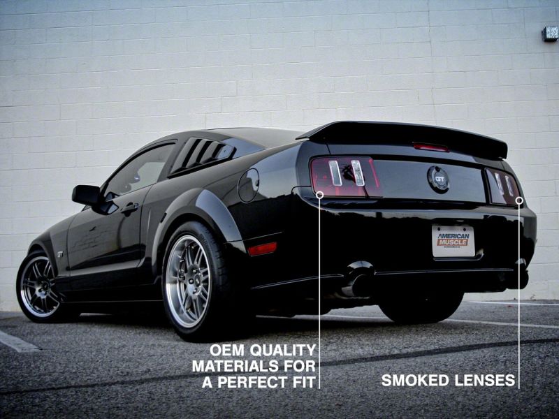 Raxiom 05-09 Ford Mustang Coyote Tail Lights- Blk Housing (Smoked Lens) - 49117