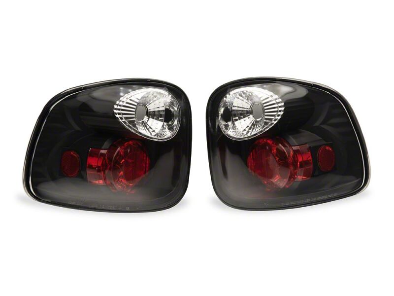 Raxiom 97-00 Ford F-150 Flareside Axial Series Altezza Style Tail Lights- Black- Clear Lens - T598100 - front view
