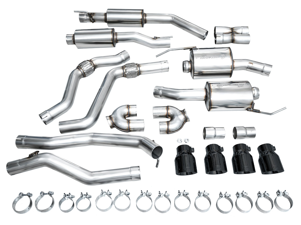 AWE Tuning 2020+ Ford Explorer ST Touring Edition Exhaust w/ Diamond Black Tips - 3015-43625