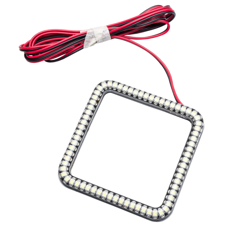 Oracle Off-Road 3in W Square Spotlight with Halo - White SEE WARRANTY - 5777-001