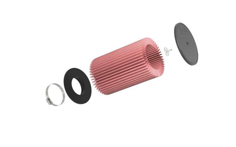 K&amp;N Universal Clamp-On Air Filter 4-1/8in FLG 7-3/8in B 7in T W/STUD 11-1/2in H - RU-5181