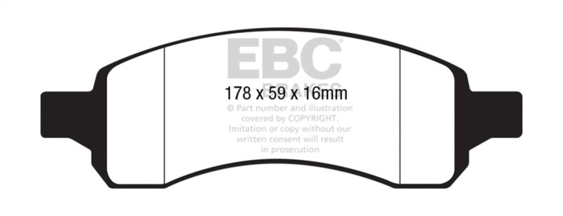 EBC 08+ Chevrolet Traverse 3.6 Yellowstuff Front Brake Pads - DP41761/2R