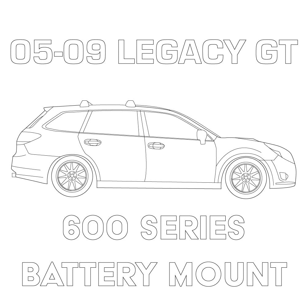 Mele Design - 2005-2009 Subaru Legacy GT 600 Series Battery Mount by Mele Design - angle view