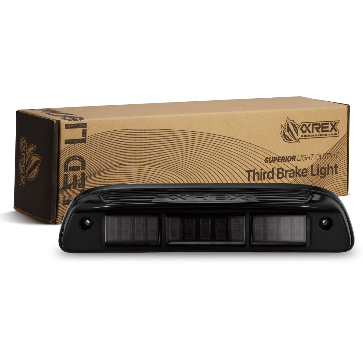 AlphaRex 05-11 Toyota Tacoma NOVA-Series LED 3rd Brake Light Alpha Black - 220084 for 2005-2011 Toyota Tacoma - front view