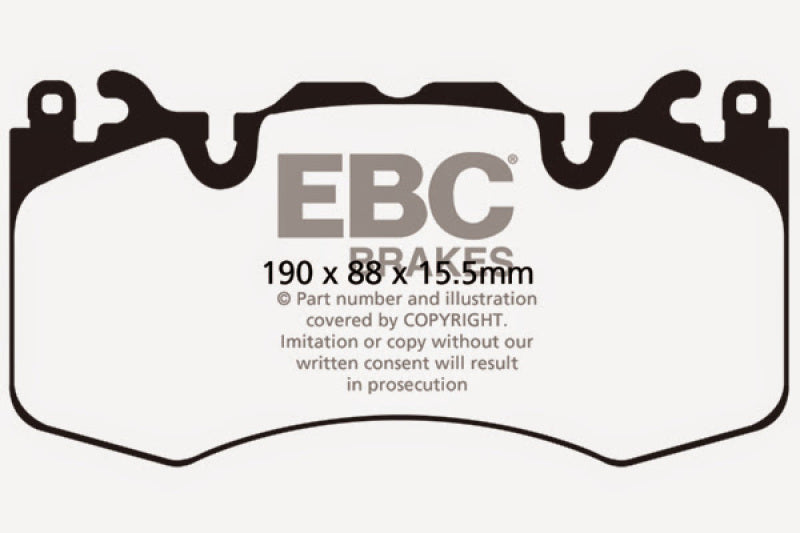 EBC 13+ Land Rover Range Rover 3.0 Supercharged Extra Duty Front Brake Pads - ED92064 for 2010-2023 Land Rover Range Rover - 