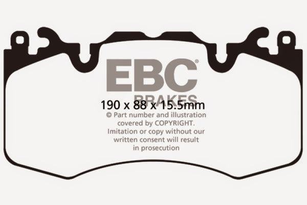 EBC 13+ Land Rover Range Rover 3.0 Supercharged Extra Duty Front Brake Pads - ED92064 for 2010-2023 Land Rover Range Rover - 