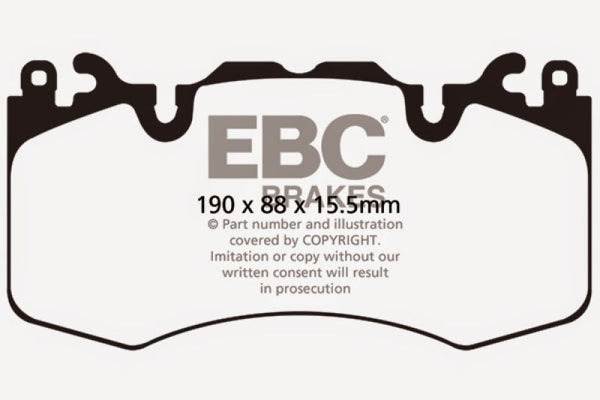 EBC 2020+ Land Rover Defender 90 Bluestuff Front Brake Pads - DP52064NDX for 2010-2023 Land Rover Range Rover - front view