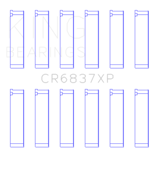 King Honda J30 / J35 Connecting Rod Bearing Set (Set of 6) - CR6837XP