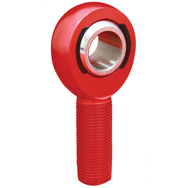 QA1 A Series Endura Rod End - Male/Left Hand - .375in Bore x 7/16-20 - Red Aluminum - AML6-7 by QA1 - front view