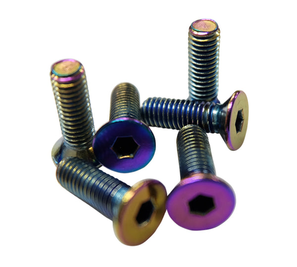 NRG Steering Wheel Screw Upgrade Kit (Conical) - Neochrome - SWS-100MC - front view