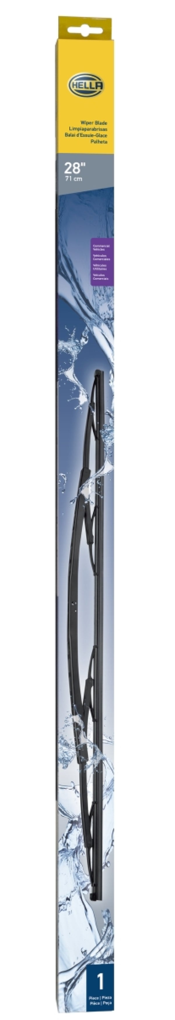 Hella Commercial Wiper Blade 28in - Single - 9XW191398281 by Hella - front view