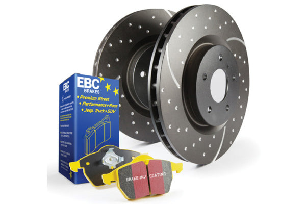 EBC S5 Kits Yellowstuff Pads and GD Rotors - S5KF1150 for 2000-2004 Ford F 150 - front view