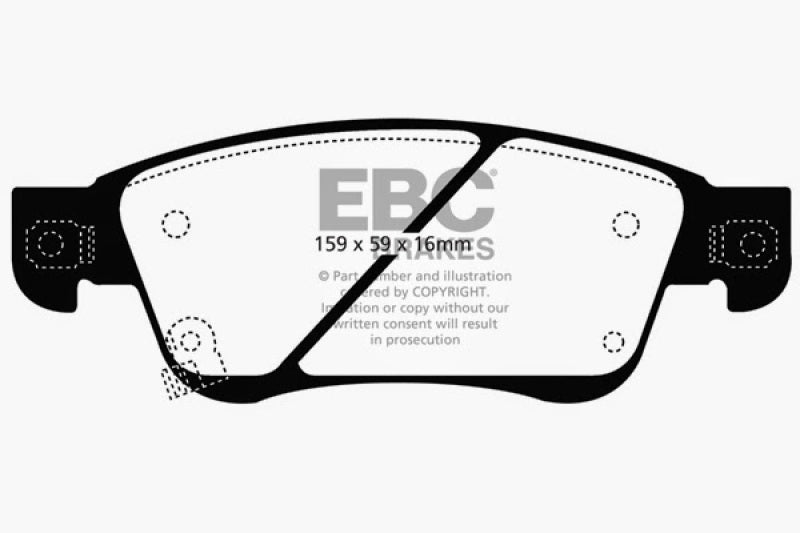 EBC 11-13 Infiniti G25 2.5 Greenstuff Front Brake Pads - DP21807