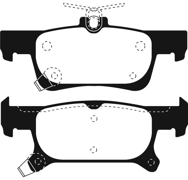 EBC 2016+ Buick Envision 2.0L Turbo Ultimax2 Rear Brake Pads - UD2025 for 2016-2021 Buick Envision - front view