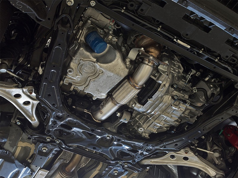 aFe Twisted Steel 3in Rear Down-Pipe/Mid Pipe 2017+ Honda Civic Type R I4 2.0L (t) - 49-36617