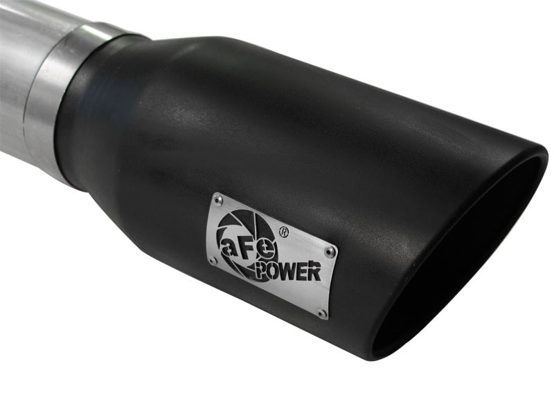 aFe Atlas 5in DPF-Back Aluminized Steel Exh Sys, Ford Diesel Trucks 08-10 V8-6.4L (td) Black tip - 49-03054-B