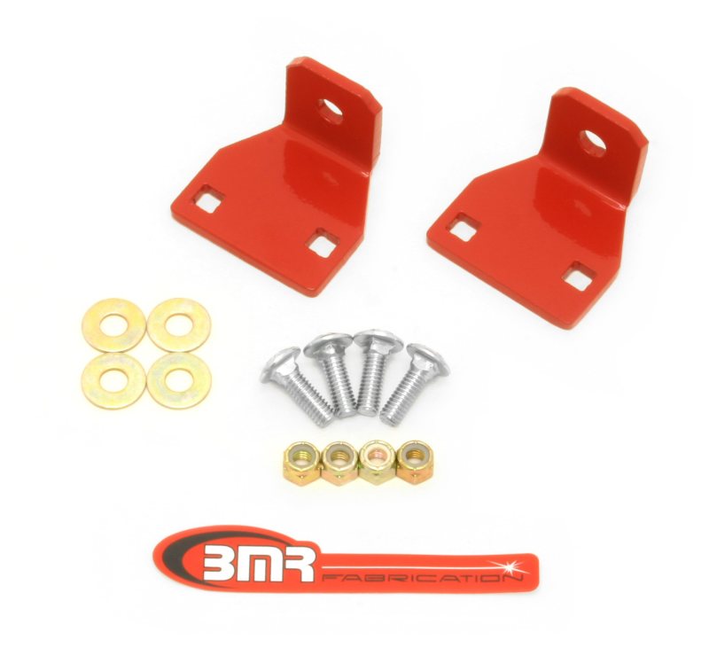 BMR 10-11 5th Gen Camaro Rear Lower Control Arm End Link Mounting Brace - Red - ELK009R for 2010-2011 Chevrolet Camaro