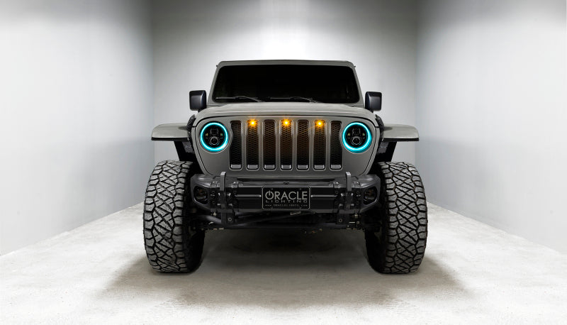 Oracle Jeep Wrangler JL/Gladiator JT 7in. High Powered LED Headlights (Pair) - Dynamic SEE WARRANTY - 5769J-332