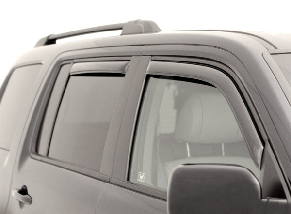 AVS 09-15 Honda Pilot Ventvisor In-Channel Front & Rear Window Deflectors 4pc - Smoke - 194084 for 2009-2015 Honda Pilot - fr