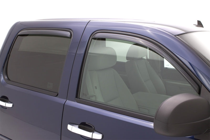 AVS 07-13 Chevy Avalanche Ventvisor In-Channel Front &amp; Rear Window Deflectors 4pc - Smoke - 194515