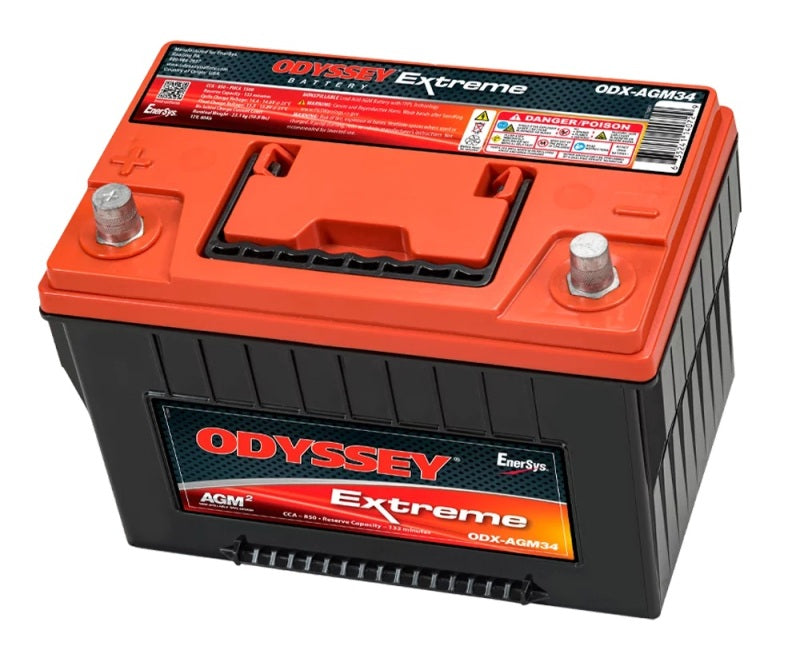 Odyssey Battery Auto/Truck/Heavy Duty & Commercial Extreme AGM Battery (34-PC1500T) - ODX-AGM34 for 1985-2000 Plymouth Voyage