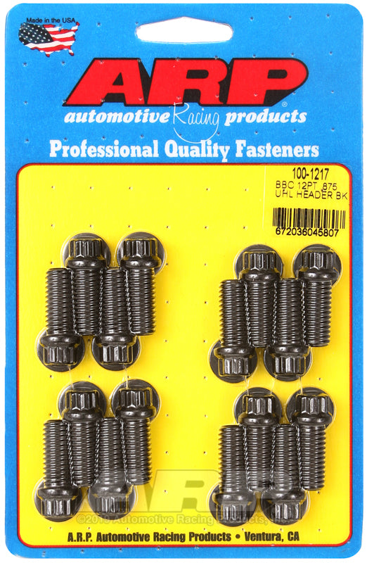 ARP BB Chevy 12pt .875 UHL header bolt kit - 100-1217 by ARP