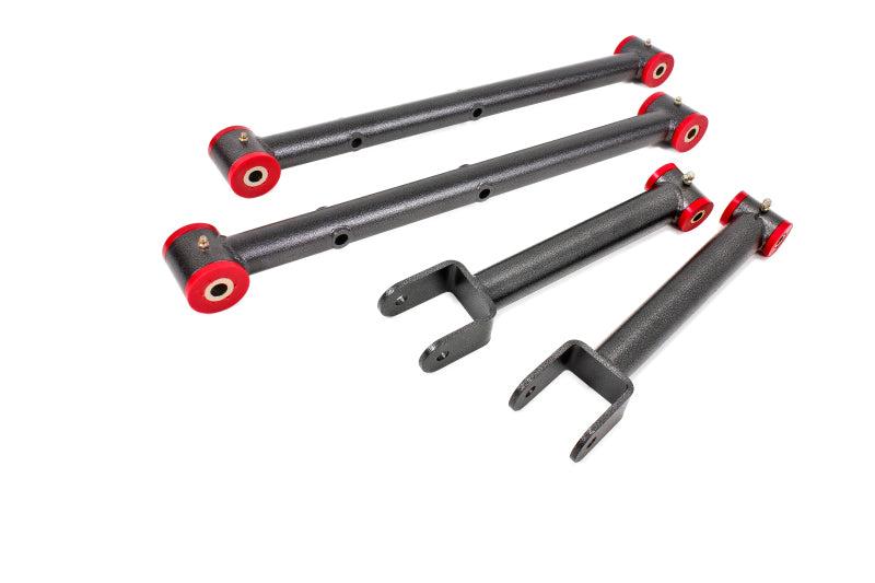 BMR 64-67 A-Body Non-Adj. Rear Suspension Kit - Black Hammertone - RSK001H for 1964-1967 Buick Skylark - front view