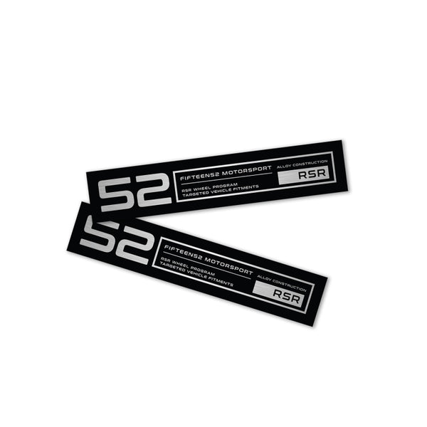 fifteen52 Holeshot RSR Wheel Lip Decal Set of Four - Black - 52-RSR-LIPDECAL-BLACK-SET by fifteen52 - front view