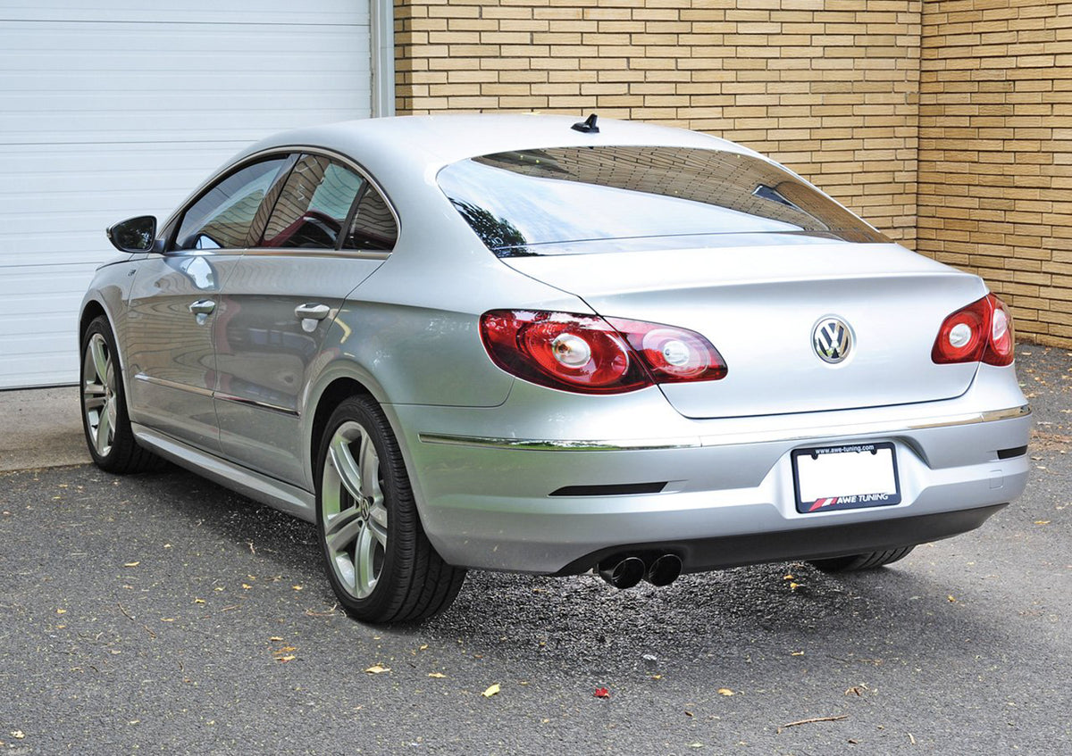 AWE Tuning VW CC 2.0T Touring Edition Performance Exhaust - Diamond Black Tips - 3015-23014
