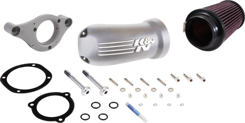 K&amp;N 17-18 Harley Davidson Touring Models Performance Air Intake System Silver - 57-1139S