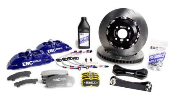 EBC Racing 00-07 BMW M3 (E46) Blue Apollo-4 Calipers 355mm Rotors Front Big Brake Kit - BBK013BLU-1 for 2001-2006 BMW M3