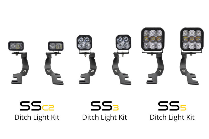Diode Dynamics Stage Series Ditch Light Kit for 2019-Present Ram C2 - Pro White Combo - DD7597 for 2019-2024 Ram 1500 - angle