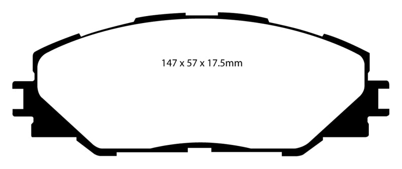 EBC 06-08 Toyota RAV 4 2.4 (3rd Row Seats) Greenstuff Front Brake Pads - DP61792