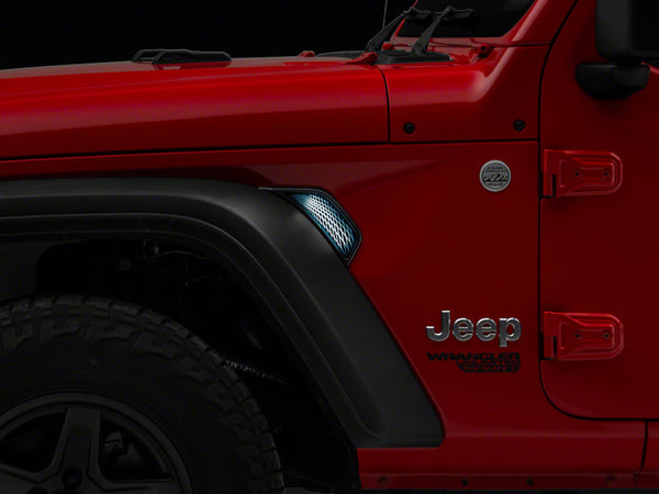 Raxiom 18-23 Jeep Wrangler JL Axial Series LED Side Marker Lights - J164984 for 2018-2026 Jeep Wrangler - front view