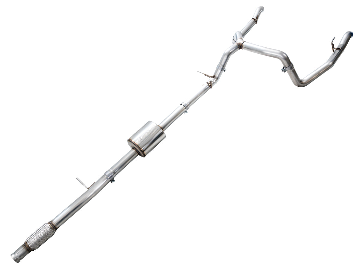 AWE 4th Gen GM 1500 5.3L 0FG Catback Split Rear Exit (w/ Bumper Cutouts) - OE Tips - 3015-31200