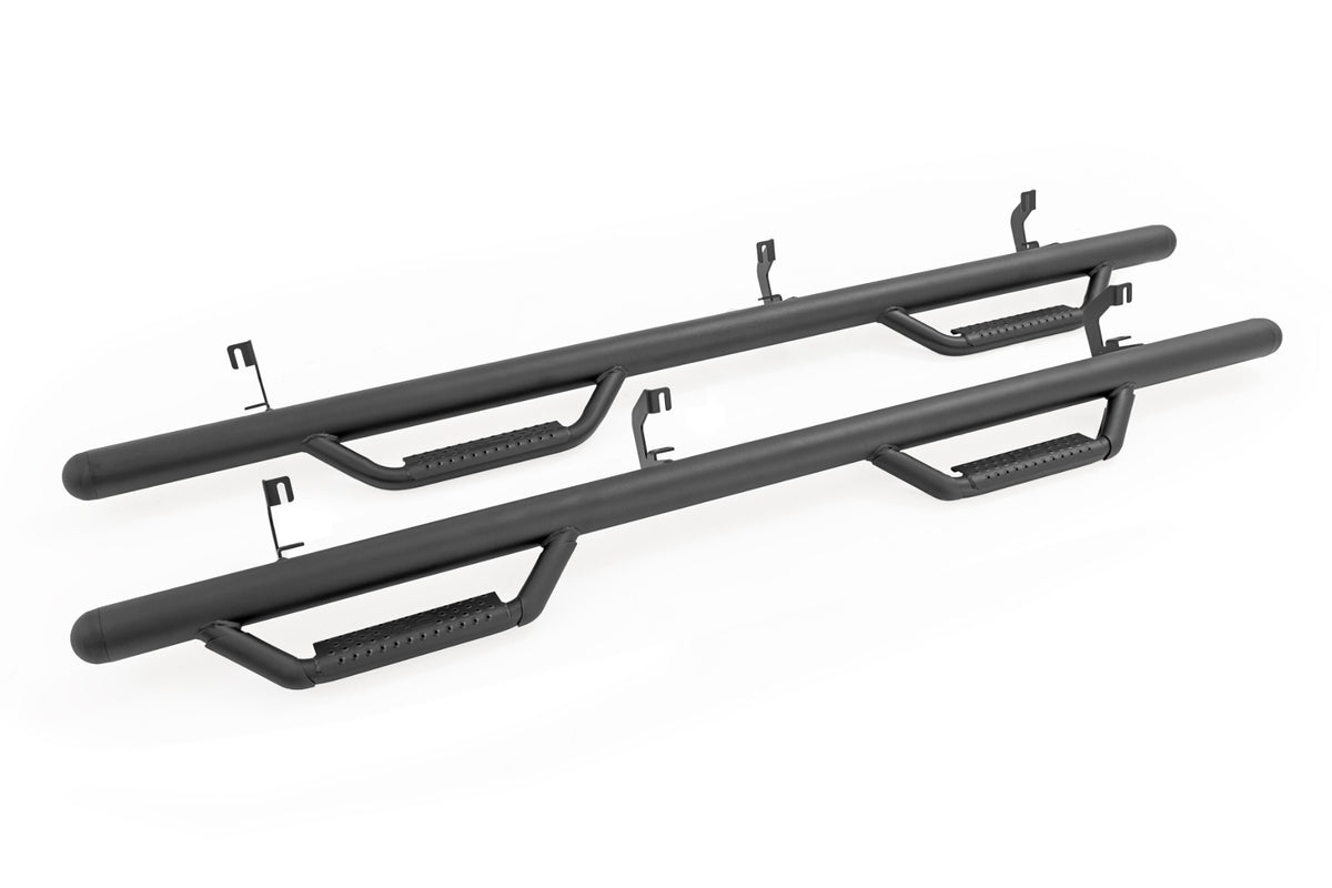 Rough Country - Nerf Steps - Cab Length - Extended Cab - 6'7" Bed - Chevy/GMC 1500 (14-18 & Classic) - RCC1489QCB for 2014-20