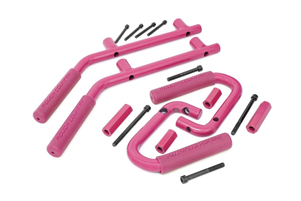Grab Handles | Steel | FR & RR | Pink | Jeep Wrangler JK  (07-18)