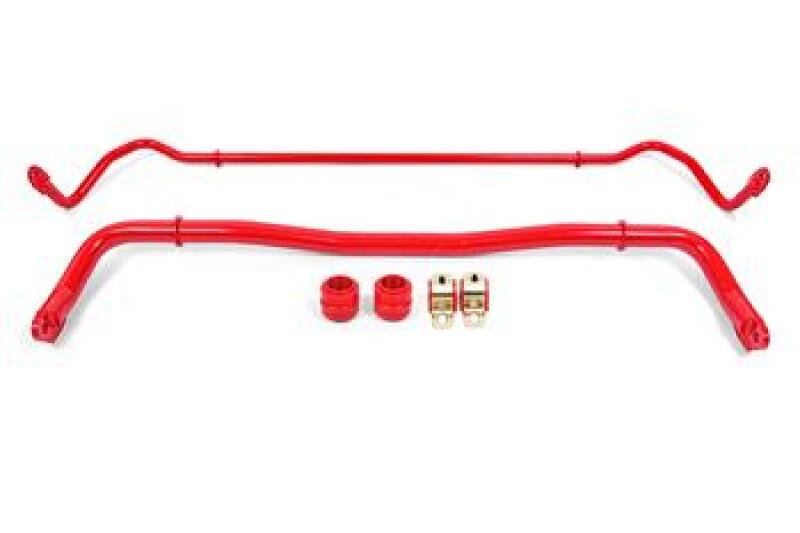 BMR 08-20 Dodge Challenger Front/Rear Sway Bar Kit w/ Bushings - Red - SB110R for 2008-2020 Dodge Challenger