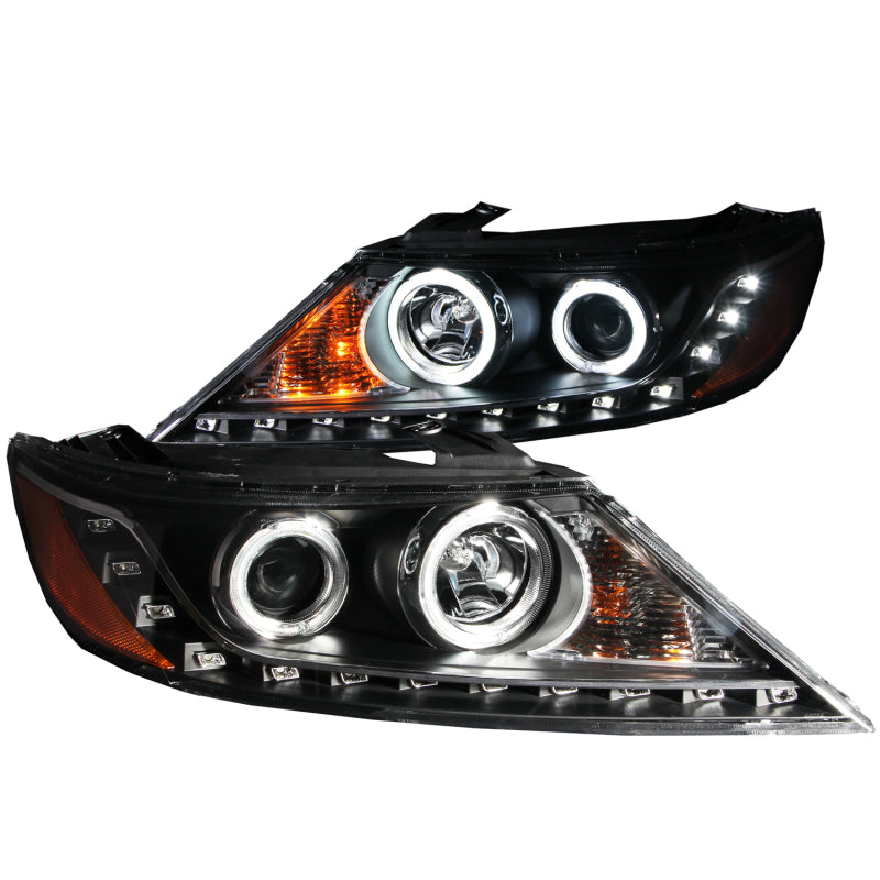 ANZO 2011-2013 Kia Sorento Projector Headlights w/ Halo Black (CCFL) - 111248