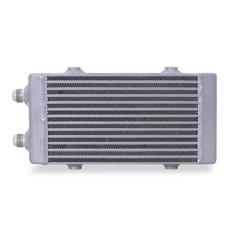 Mishimoto Universal Small Bar and Plate Dual Pass Silver Oil Cooler - MMOC-DP-SSL