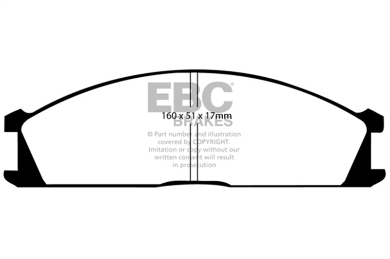 EBC 92-97 Subaru SVX 3.3 Greenstuff Front Brake Pads - DP2691
