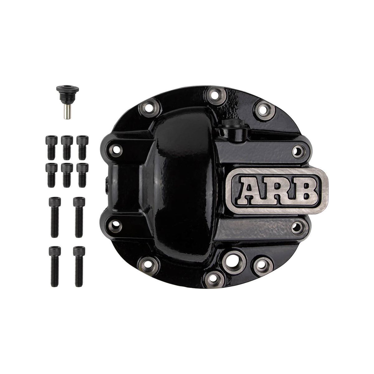 ARB Diff Cover D30 Blk - 0750002B for 1987-2017 Jeep Wrangler - front view