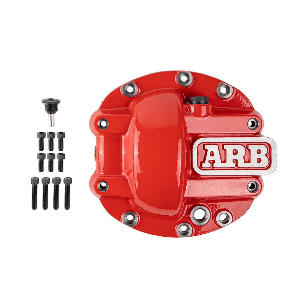 ARB Diff Cover D30 - Red - 0750002 for 1987-2017 Jeep Wrangler - front view
