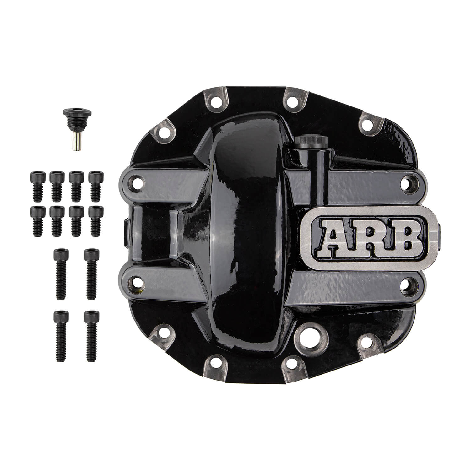 ARB Diff Cover Jl Sport Front Blac M186 Axle Black - 0750009B for 2018-2026 Jeep Wrangler - front view