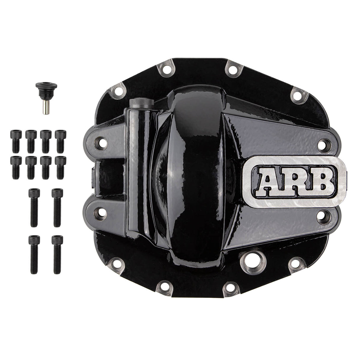 ARB Diff Cover Blk Jeep JL Rubicon Front - 0750011B for 2018-2026 Jeep Wrangler - front view