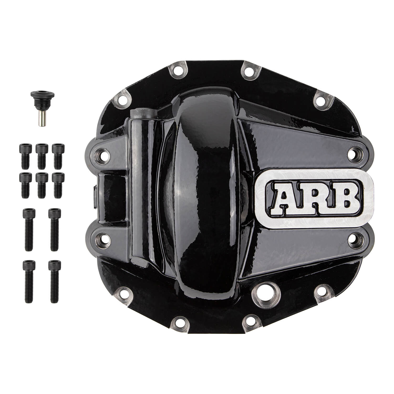 ARB Diff Cover Jl Ruibcon Or Sport M220 Rear Axle Black - 0750012B for 2018-2026 Jeep Wrangler - front view