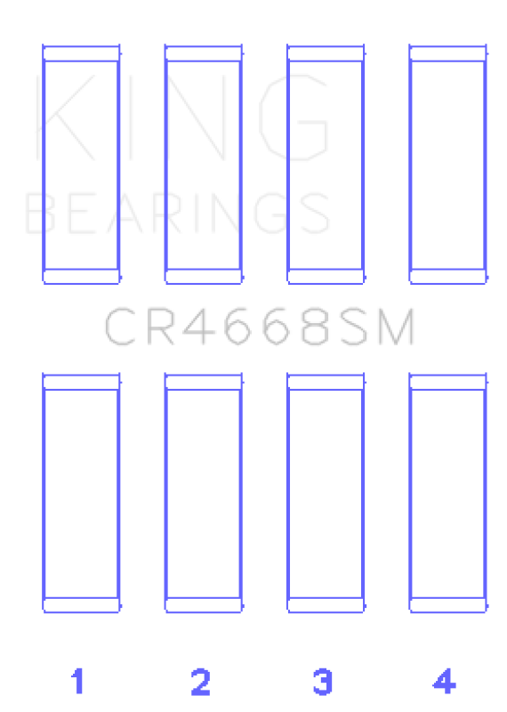 King Engine Bearings Hyundai G4Ke/G4Kc (Size +0.50mm) Connecting Rod Bearing Set - CR4668SM0.5