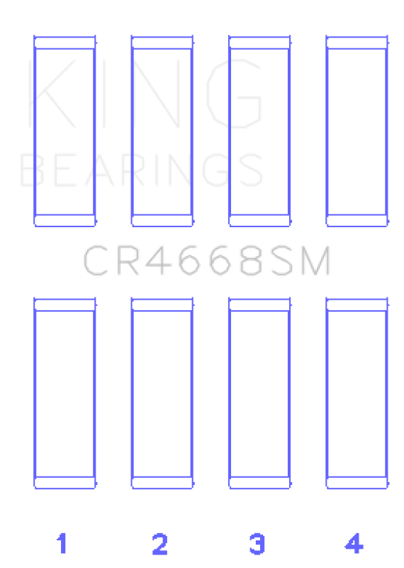King Chrysler/Mitsubishi/Hyundai/Kia World Engine (Size 0.25 Oversized) Connecting Rod Bearing Set - CR4668SM0.25