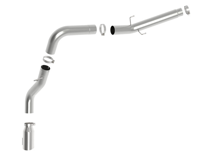 aFe 19-22 Ram Diesel Trucks L6-6.7L(td) Large Bore-HD 5in 409SS DPF-Back Exhaust System w/Pol Tip - 49-42075-P
